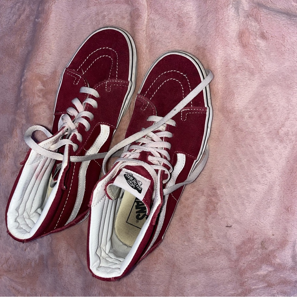 Vans Women's Red High-Top Sneakers